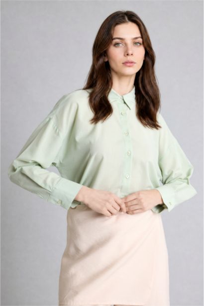 Regular Fit Voile Long Sleeve Tunic