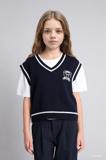 Girl Regular Fit Sweater Vest
