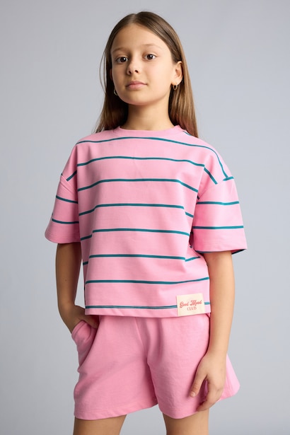 2'li Takım Sweatshirt Kumaş Kız Çocuk