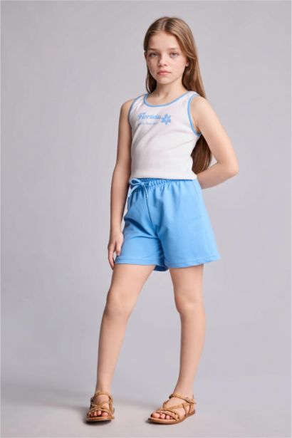 Girl 2 piece Slim Fit Tank Top Shorts Set