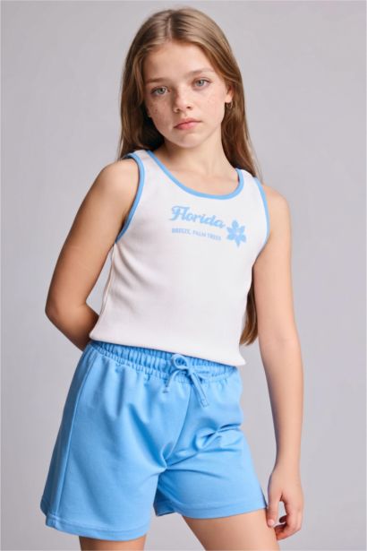 Girl 2 piece Slim Fit Tank Top Shorts Set