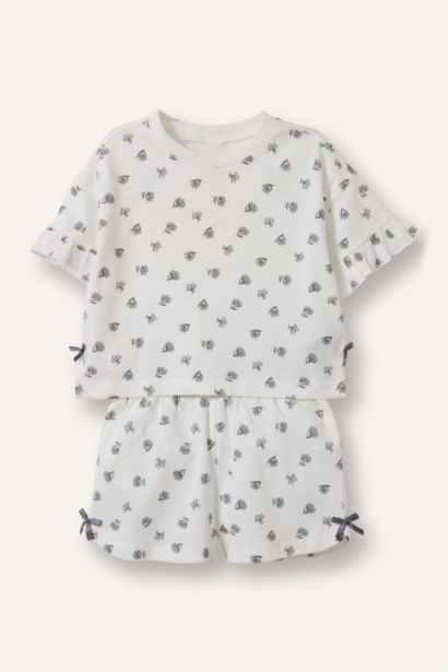 Ensemble fleuri T-shirt et Short pour bébé fille