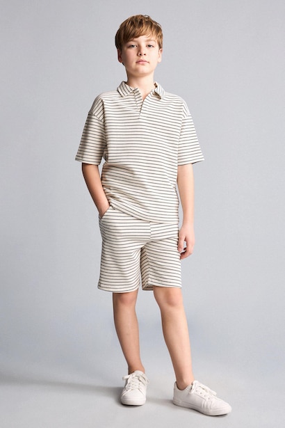 Boy Striped Shorts T-Shirt 2 Piece Set