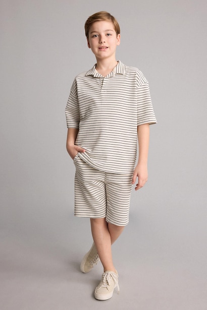 Boy Striped Shorts T-Shirt 2 Piece Set