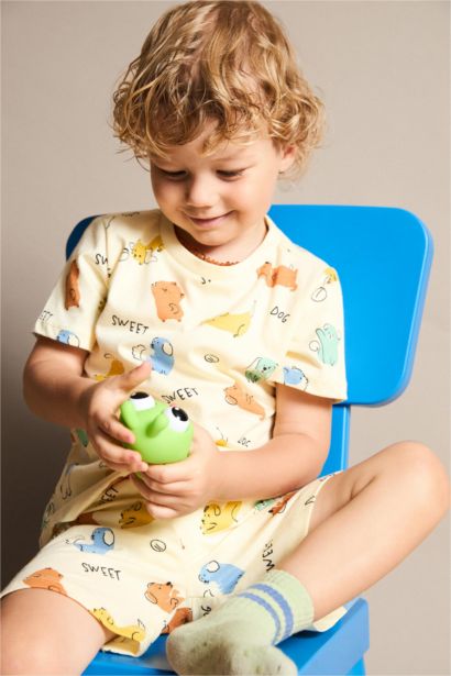 %100 Pamuk 2'li Pijama Takımı Erkek Bebek