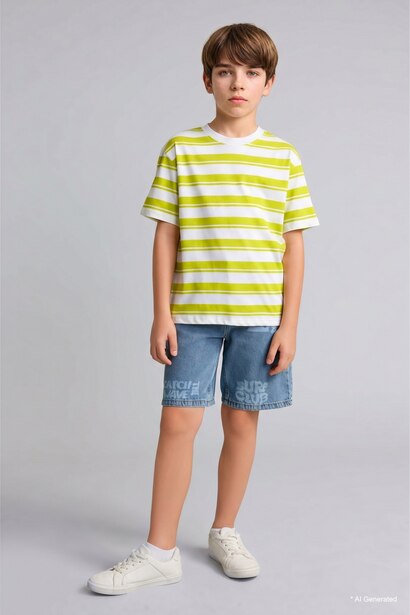 Boy 100% Cotton Striped T-Shirt