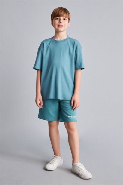 Oversize Baskılı Şort Erkek Çocuk