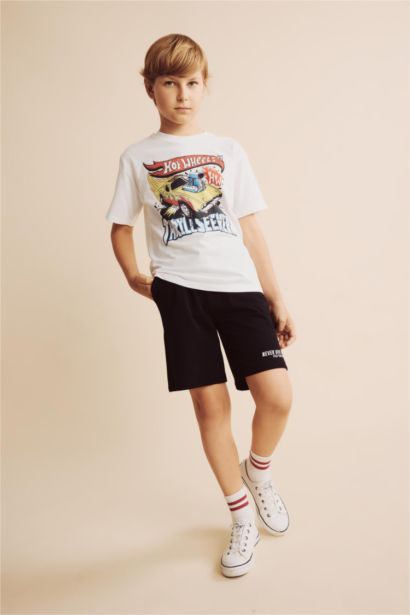 Boy Oversize Slogan Printed Shorts
