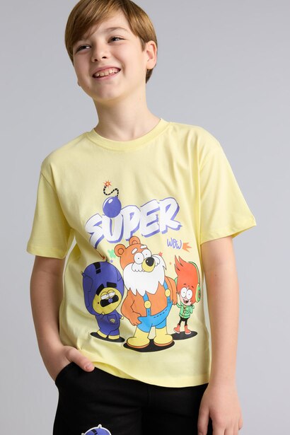 Boy 100% Cotton Super 1 Set Short Sleeve T-Shirt