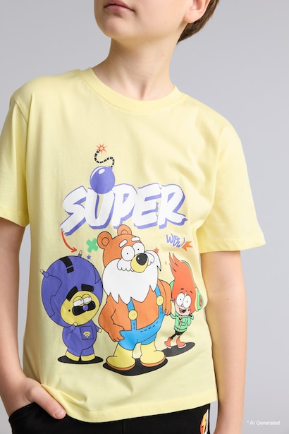 Boy 100% Cotton Super 1 Set Short Sleeve T-Shirt