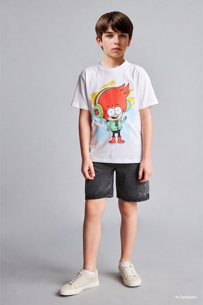 Boy 100% Cotton Super 1 Set New Regular Fit T-Shirt