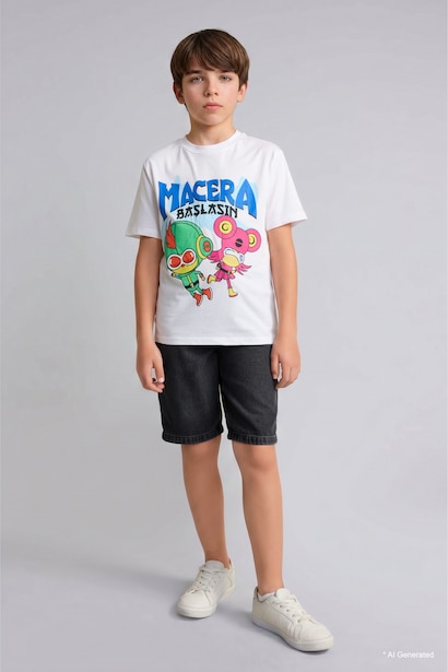 Boy 100% Cotton Super 1 Set T-Shirt