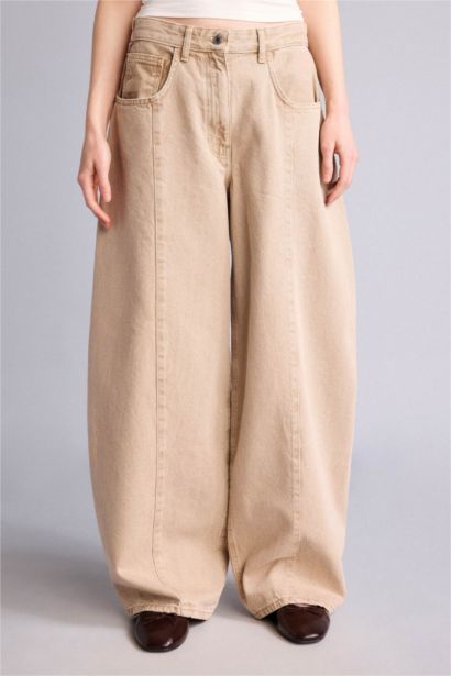 Barrel Fit Yüksek bel Pantolon