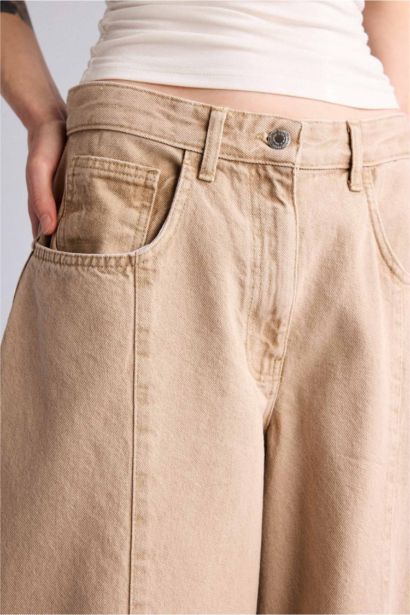 Barrel Fit Yüksek bel Pantolon