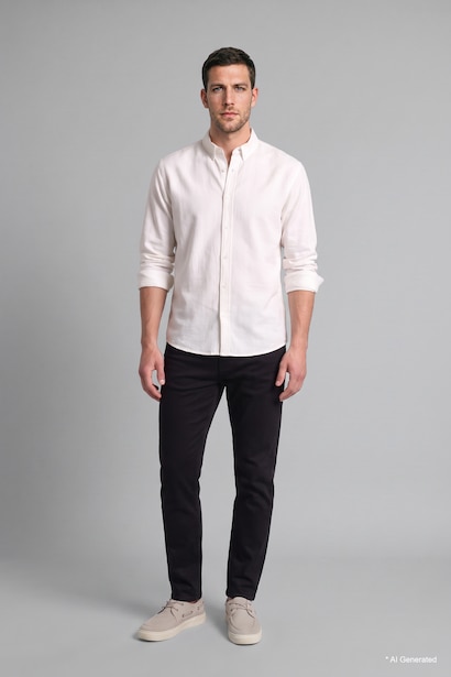 Tapered Fit Full Length Regular Waist Trousers