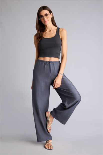 Wıde Leg Yüksek Bel Pantolon