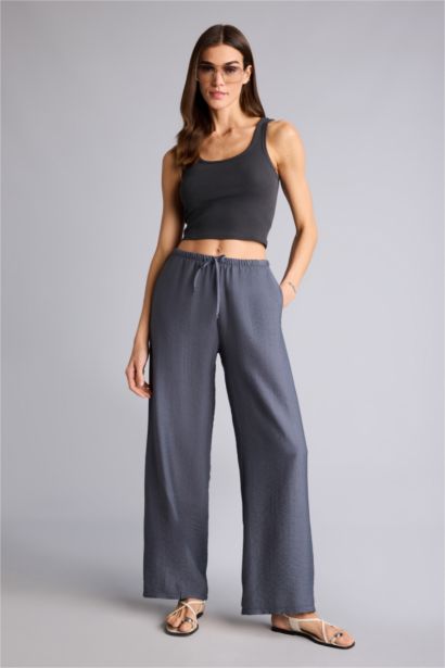 Wıde Leg Yüksek Bel Pantolon