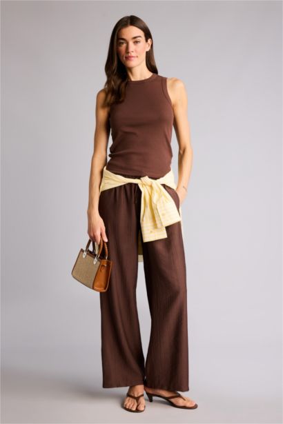 Wıde Leg Yüksek Bel Pantolon