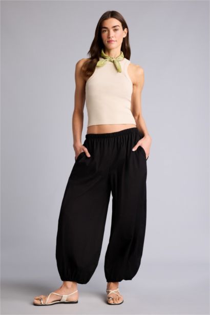 Yüksek Bel Balloon Fit Pantolon