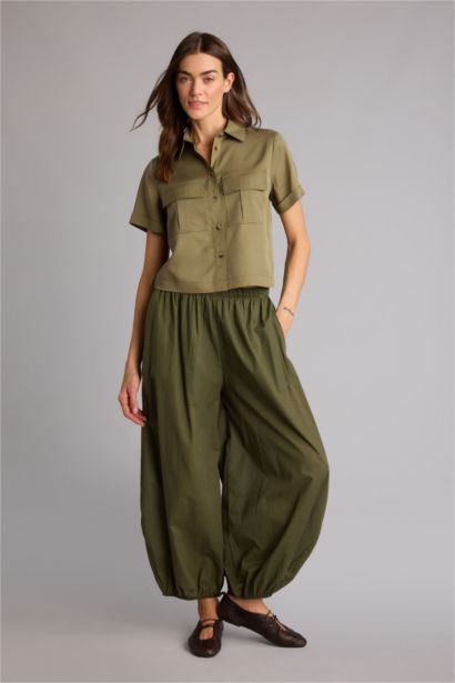 Yüksek Bel Balloon Fit Pantolon