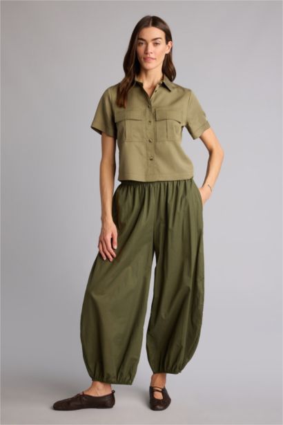 Yüksek Bel Balloon Fit Pantolon