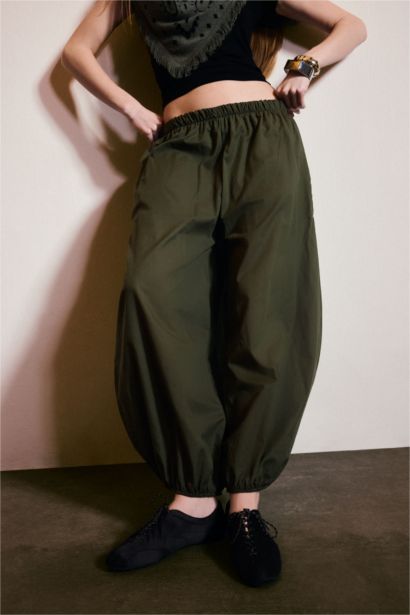 بنطلون بالون فيت بخصر عالي