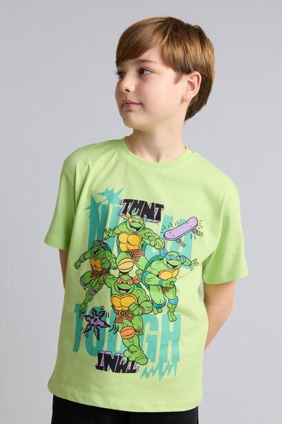 %100 Pamuk Nınja Turtles-Retro 2'li Pijama Takımı Erkek Çocuk