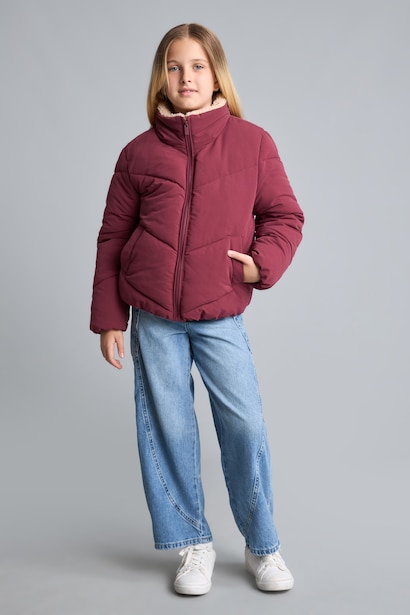 Girl Half Turtleneck Puffer Jacket