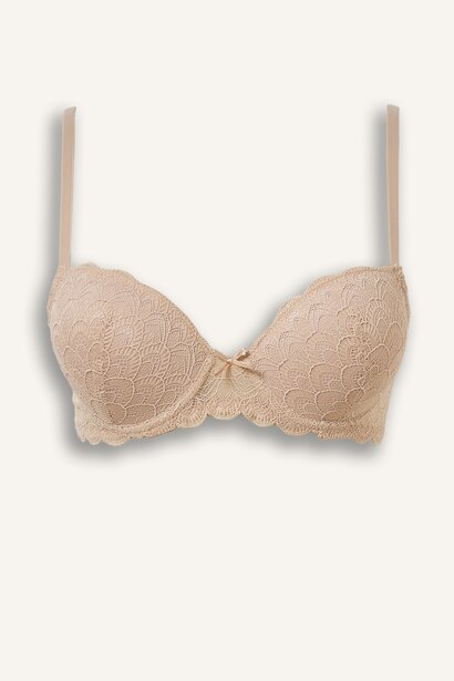 Dantel Kaplı Push Up Bra