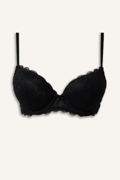 Dantelli Full Push Up Balenli Basic Tişört Bra