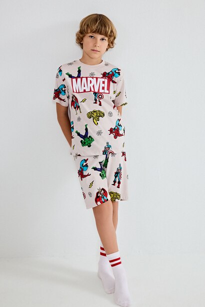 %100 Pamuk Marvel Lisanslı Regular Fit 2'Li Takım Erkek Çocuk