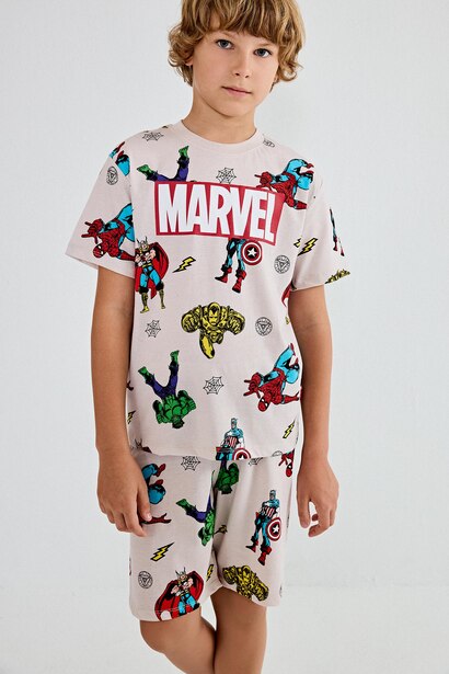 %100 Pamuk Marvel Lisanslı Regular Fit 2'Li Takım Erkek Çocuk