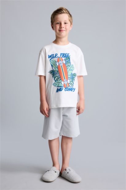 2 piece Regular Fit Printed Knitted Pyjamas