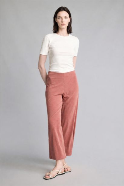 Wide Leg Crepe Trousers