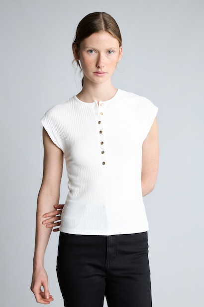 Slim Fit Ribbed Crew Neck Tank Top