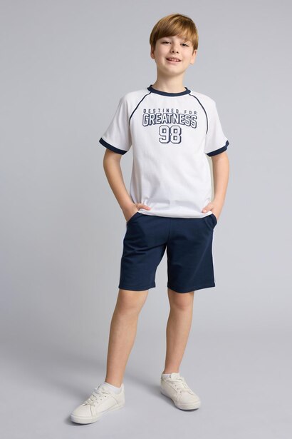Boy Regular Fit 100% Cotton Printed Short Sleeve T-Shirt