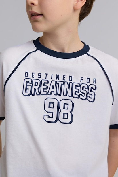 Boy Regular Fit 100% Cotton Printed Short Sleeve T-Shirt