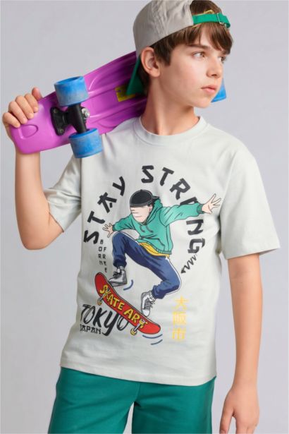 Boy Regular Fit Printed Short Sleeve T-Shirt