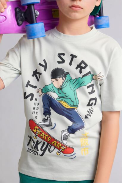 Boy Regular Fit Printed Short Sleeve T-Shirt