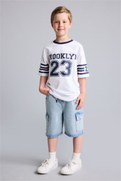 New Regular Fit Baskılı Tişört Erkek Çocuk