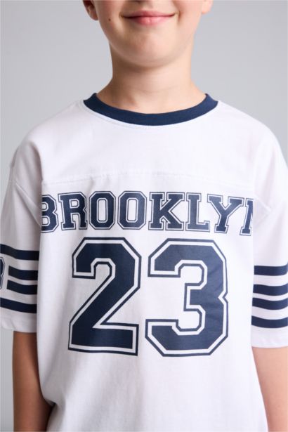 New Regular Fit Baskılı Tişört Erkek Çocuk