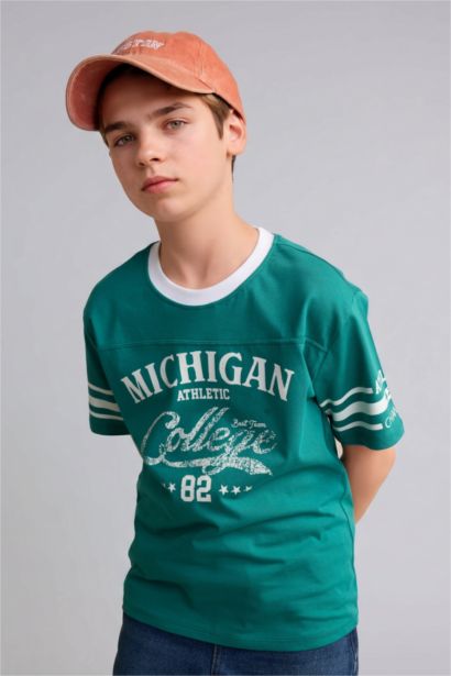 Boy Regular Fit Printed Short Sleeve T-Shirt