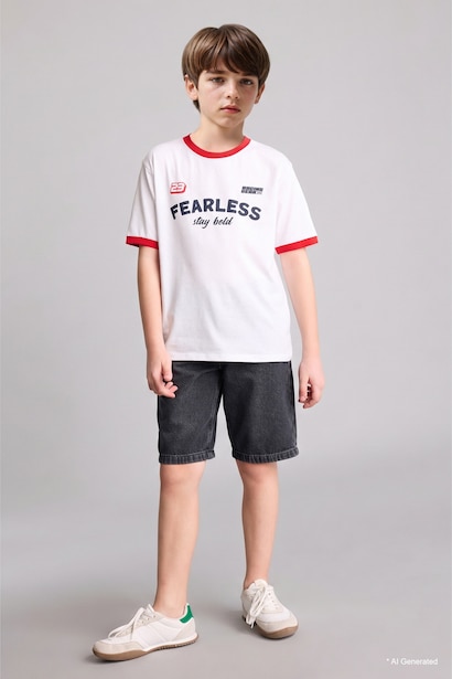 Boy Regular Fit Printed Short Sleeve T-Shirt