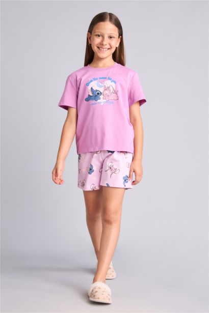 2 piece Regular Fit Lilo & Stitch Licensed Knitted Pyjamas