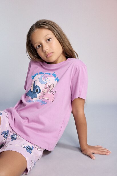 2 piece Regular Fit Lilo & Stitch Knitted Pyjamas