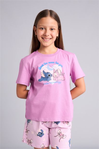 2 piece Regular Fit Lilo & Stitch Licensed Knitted Pyjamas
