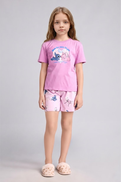 2 piece Regular Fit Lilo & Stitch Knitted Pyjamas