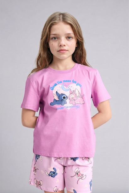 2 piece Regular Fit Lilo & Stitch Knitted Pyjamas