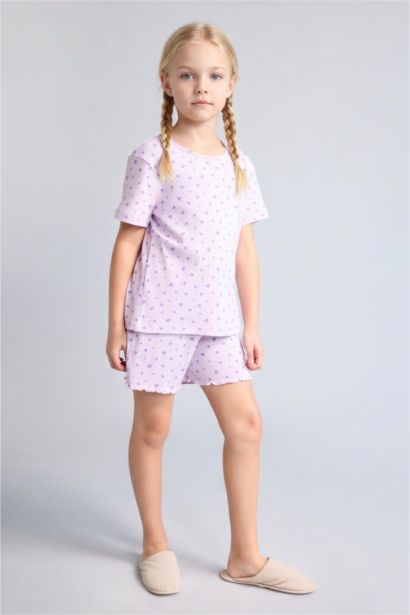 Girl Regular Fit Ribbed T 2 Piece Pajama Set