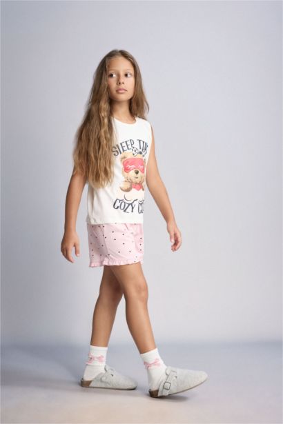 100% Cotton Teddy Bear Regular Fit 2 Piece Pajama Set